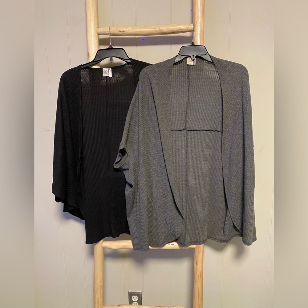 Cocoon style open cardigan 2 pieces